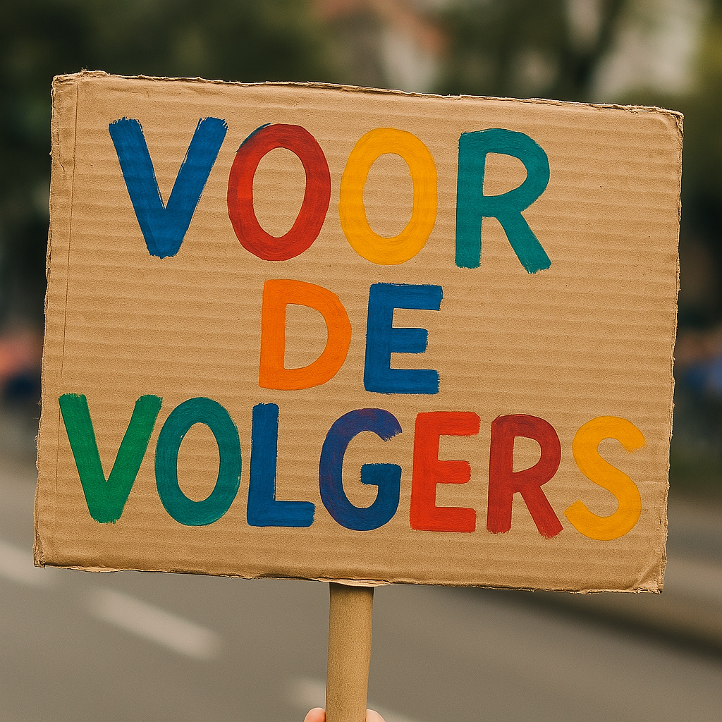 Voor de volgers - handgemaakt bord